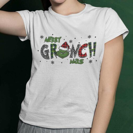 Leopard Merry Grinchmas Christmas T-shirt