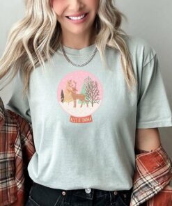 Let It Snow Pink Ball Reindeer Christmas Sweatshirt Lovely Unique Xmas Gift