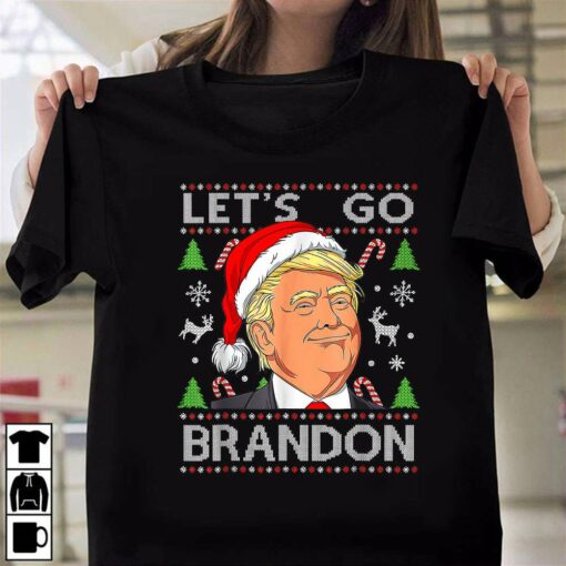 Let’s Go Brandon Trump Ugly Sweater Christmas T-Shirt