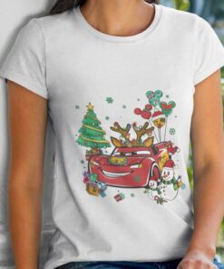 Lightning McQueen Costume Reindeer Christmas T-shirt Cars