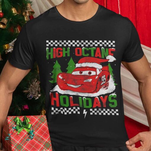 Lightning McQueen High Octane Holidays Christmas T-Shirt Cars