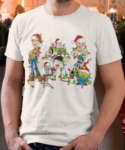 Lightyear Woody Jessie Alien Costume Santa And Light Christmas T-shirt Toy Story