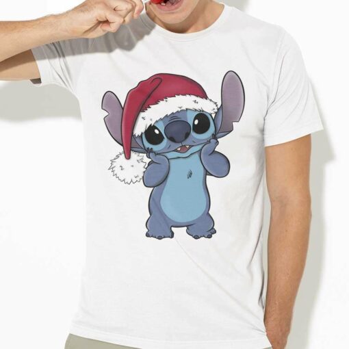 Lilo & Stitch Santa Hat Christmas T-Shirt Disney