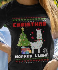Llama Christmas Noprob T-shirt Llama Christmas Noprob T-shirt