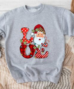 Love Christmas Cool Santa Claus Sweatshirt Lovely Unique Xmas Gift