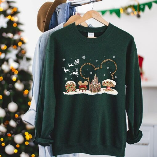 Magic Kingdom Disney Parks Mickey Minnie Gingerbread Cookies Christmas Sweatshirt Lovely Unique Xmas Gift