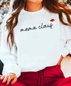 Mama Claus Santa Hat Christmas Sweatshirt