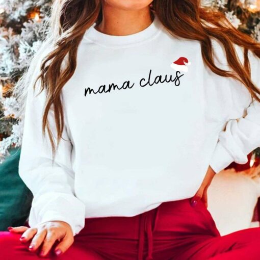 Mama Claus Santa Hat Christmas Sweatshirt