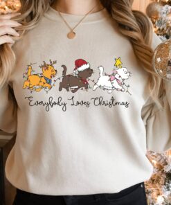 Marie Toulouse Berlioz Everybody Loves Disneyland The Aristocats Christmas Light Christmas Sweatshirt