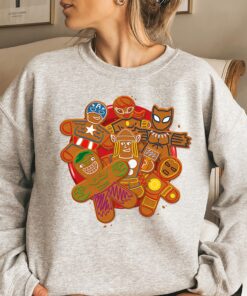Marvel Avengers Gingerbread Cookie Plate Holiday Cool Sweatshirt Unique Xmas Gift