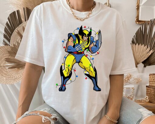 Marvel X-Men Wolverine Holiday Christmas Lights Cool Sweatshirt Unique Xmas Gift