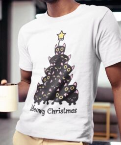 Meowy Christmas Cat Tree T-shirt