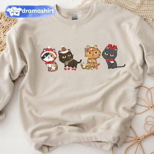 Meowy Xmas Light Christmas Sweatshirt