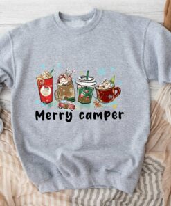 Merry Camper Christmas Glamping Santa Claus Sweatshirt