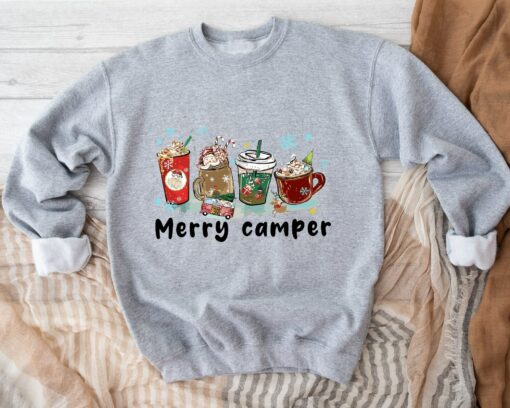 Merry Camper Christmas Glamping Santa Claus Sweatshirt