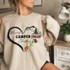 Merry Camper Christmas Heart Shape Holiday Camping Sweatshirt