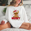 Merry Christmas Cute Stitch With Candy Cane Xmas Sweatshirt