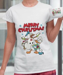 Merry Christmas Donald Duck, Huey, Dewey, and Louie Snowman T-shirt
