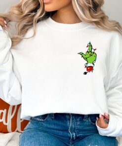 Merry Christmas Funny Grinchmas Raise Your Index Finger Sweatshirt Humor Unique Xmas Gift