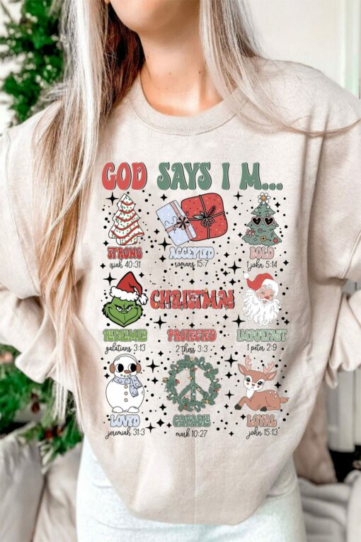 Merry Christmas God Says I’m Grichmas Snowman Lovely Unique Xmas Gift For Christian