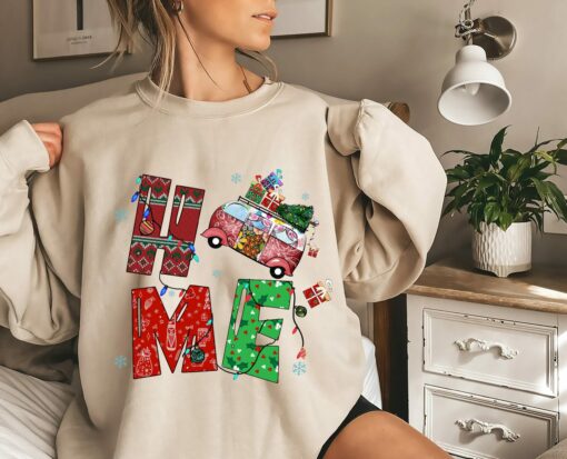 Merry Christmas Holiday Camping Truck Sweatshirt