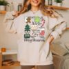 Merry Christmas Holiday Season Cute Doodles Sweatshirt