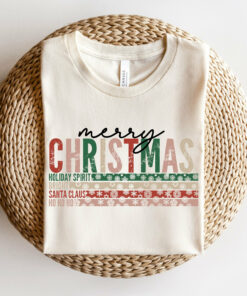 Merry Christmas Holiday Spirit Santa Claus Sweatshirt Bling Unique Xmas Gift