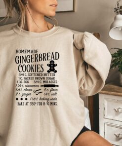 Merry Christmas Homemade Gingerbread Cookies Delicious Recipe Sweatshirt Cozy Unique Xmas Gift