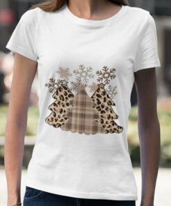 Merry Christmas Leopard Tree T-shirt