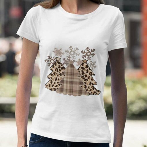 Merry Christmas Leopard Tree T-shirt