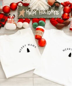 Merry Christmas Mama Sweatshirt Minimalist Lovely Unique Gift For Mom