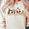 Merry Christmas Mickey And Friends Orange Bird Group Christmas Light Sweatshirt Lovely Unique Xmas Gift