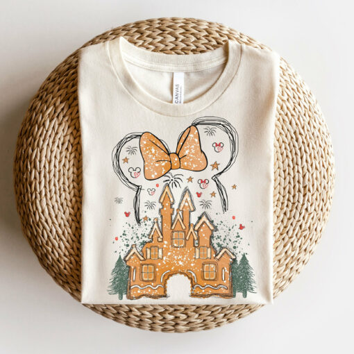 Merry Christmas Mickey Gingerbread House Magical Castle Sweatshirt Cute Unique Xmas Gift