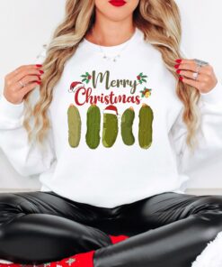 Merry Christmas Pickle Sweatshirt Lovely Unique Xmas Gift
