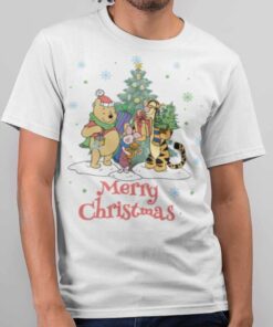 Merry Christmas Pooh And Friends T-shirt