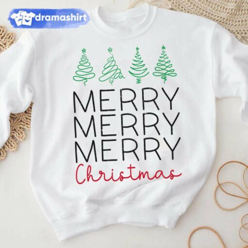 Merry Christmas Tree Sweatshirt