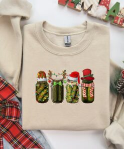 Merry ChristmasCute Pickle Sweatshirt Lovely Unique Xmas Gift