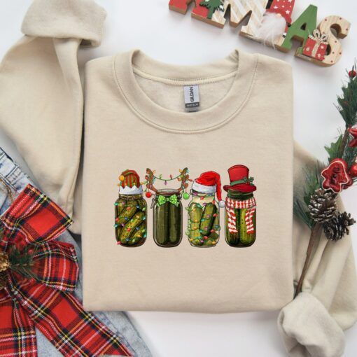 Merry ChristmasCute Pickle Sweatshirt Lovely Unique Xmas Gift