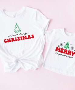 Merry Mom and Merry Mini Christmas Matching Sweatshirt Lovely Unique Xmas Gift