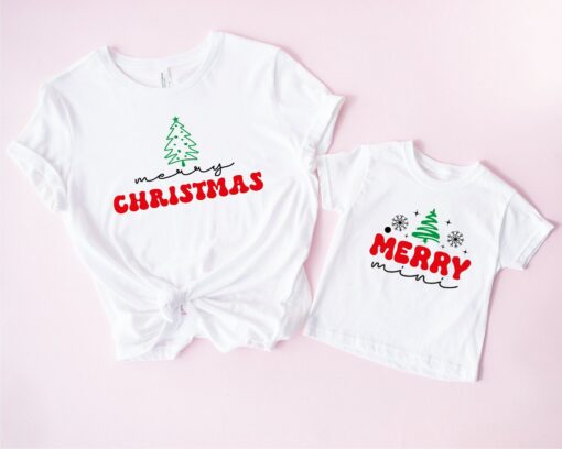 Merry Mom and Merry Mini Christmas Matching Sweatshirt Lovely Unique Xmas Gift