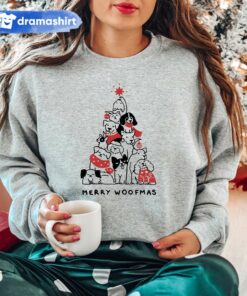Merry Woofmas Christmas Dog Tree Sweatshirt