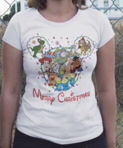 Merry Xmas Mickey Head Ear Christmas T-shirt Toy Story