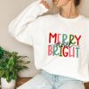 Merry and Bright Holiday Sweatshirt Trendy Unique Christmas Gift