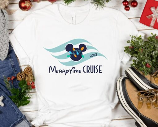 Merrytime Cruises Mickey Head Disney Christmas Shirt Cute Xmas Sweatshirt Gift