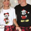 Mickey And Minnie Mouse Disney Couples Christmas Bling Lights Very Merry Xmas Party Sweatshirt