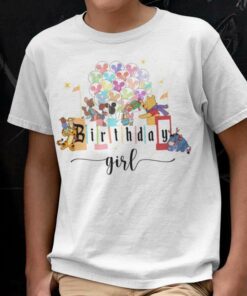 Mickey Balloon Birthday Girl Birthday Christmas T-shirt Winnie The Pooh