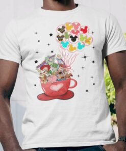 Mickey Balloon Tea Cup Christmas T-shirt Toy Story