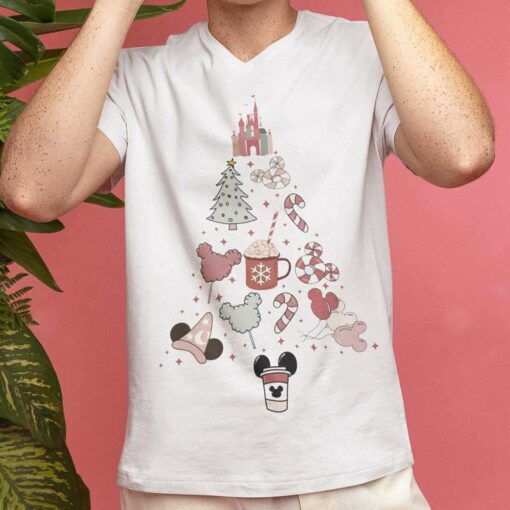 Mickey Candy Christmas Tree T-Shirt Disney