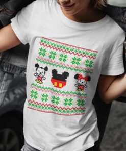 Mickey Minnie 8 Bit Ugly Christmas T-shirt