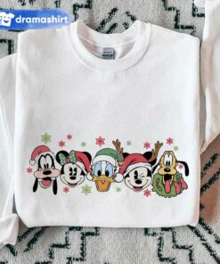Mickey Minnie Goofy Donald Duck Pluto Christmas Sweatshirt Disney